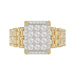 LADIES RING 1.00CT ROUND DIAMOND 10K YELLOW GOLD