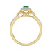 0.33ct Round/Oval Emerald diamond 14k Ladies Fashion Ring  0.15CT Center stone Oval Emerald Diamond)