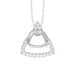 Sterling Silver Ladies 0.13CT Round Diamond Pendant With Chain Elegant Fashion Jewelry