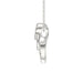 LADIES PENDANT WITH CHAIN 0.13CT ROUND DIAMOND 14K WHITE GOLD