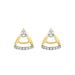 LADIES EARRINGS 0.13CT ROUND DIAMOND 14K YELLOW GOLD