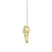 Beautiful 14K Yellow Gold Ladies Pendant With Double Circle Design And Sparkling 0.13 Ct Round Diamonds. Includes Chain.