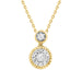 LADIES NECKLACE 0.13CT ROUND DIAMOND 14K YELLOW GOLD