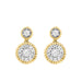 LADIES EARRINGS 0.13CT ROUND DIAMOND 14K YELLOW GOLD
