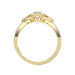 Elegant 10K Yellow Gold Ladies Diamond Ring Featuring Modern Octagon Shape With Baguette And Round Diamond 0.20 Ct Perfect Gift For Her.