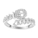 LADIES RING 0.30CT ROUND DIAMOND 14K WHITE GOLD
