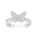 LADIES RING 0.25CT ROUND/BAGUETTE DIAMOND 14K WHITE GOLD