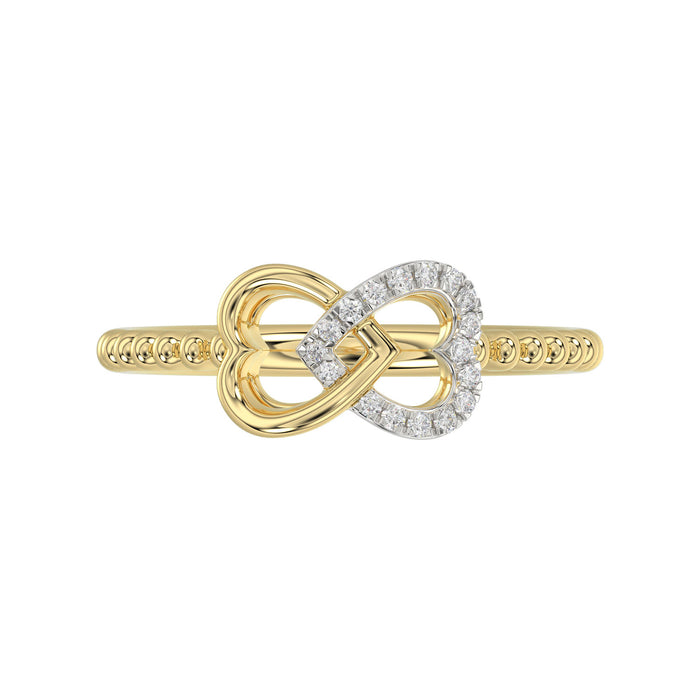LADIES RING 0.10CT ROUND DIAMOND 10K YELLOW GOLD