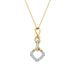 LADIES PENDANT WITH CHAIN 0.10CT ROUND DIAMOND 10K YELLOW GOLD