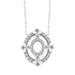 LADIES NECKLACE 0.16CT ROUND DIAMOND 10K WHITE GOLD