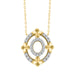 LADIES NECKLACE 0.16CT ROUND DIAMOND 10K YELLOW GOLD