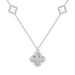 LADIES NECKLACE 0.25CT ROUND DIAMOND 10K WHITE GOLD