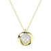 LADIES NECKLACE 0.10CT ROUND DIAMOND 10K YELLOW GOLD