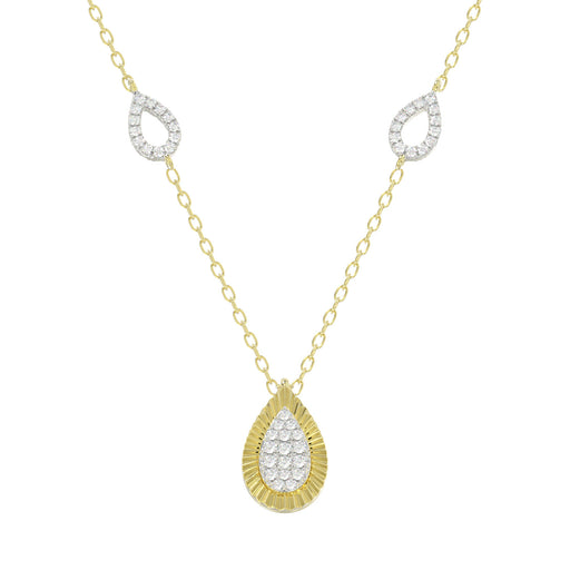 LADIES NECKLACE 0.25CT ROUND DIAMOND 10K YELLOW GOLD