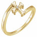Ladies Natural Diamond Youth Cross Ring (SI1, G-H) — 14K Yellow Gold