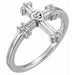 Ladies Natural Diamond Cross Ring (SI1, G-H) — Sterling Silver