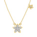 LADIES NECKLACE 0.15CT ROUND DIAMOND 14K YELLOW GOLD