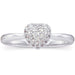 Ladies Natural Diamond Heart Ring (I1, H-I) — 14K White Gold