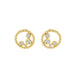 LADIES EARRINGS 0.15CT ROUND DIAMOND 10K YELLOW GOLD