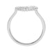 Heart-Shaped 0.13 Ct Round Diamond Ring For Women Sterling Silver Bezel Set Elegant Ladies Ring