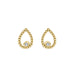 LADIES EARRINGS 0.10CT ROUND DIAMOND 10K YELLOW GOLD
