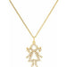 Ladies Natural Diamond Girl Necklace (I1, G-H) — 14K Yellow Gold