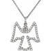 Ladies Natural Diamond Angel Necklace (I1, G-H) — 14K White Gold