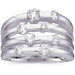 Ladies Natural Diamond Ring (I1, G-H) — 14K White Gold