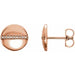 Ladies Natural Diamond Circle Earrings — 14K Rose Gold