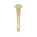 14K Yellow Gold Fashion Ladies Ring with 0.20 CT Round/Baguette Cut Diamond
