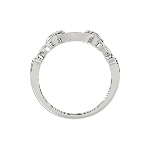 Ladies Sterling Silver 0.05Ct Round Diamond Heart Design Fashion Ring Stylish Ladies Jewelry Ring