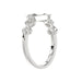 Ladies Sterling Silver 0.05Ct Round Diamond Heart Design Fashion Ring Stylish Ladies Jewelry Ring
