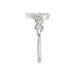 Ladies Sterling Silver 0.05Ct Round Diamond Heart Design Fashion Ring Stylish Ladies Jewelry Ring