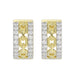 Beautiful 10K Yellow Gold Ladies Hoop Earrings With Sparkling 0.25 Ct Round Diamonds. A Classic And Elegant Fashion Jewelry Design.