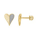 LADIES EARRINGS 0.13CT ROUND DIAMOND 10K YELLOW GOLD