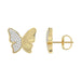 LADIES EARRINGS 0.16CT ROUND DIAMOND 10K YELLOW GOLD
