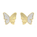LADIES EARRINGS 0.16CT ROUND DIAMOND 10K YELLOW GOLD