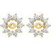 Ladies Diamond Earring Jackets with 3.7mm ID — 14K Yellow Gold