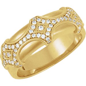 Ladies Natural Diamond Vintage-Inspired Ring (I1, G-H) — 14K Yellow Gold