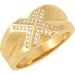 Ladies 1.2 mm Round Accented Ring Mounting (I1, G-H) — 14K Yellow Gold