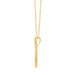 LADIES PENDANT WITH CHAIN 0.20CT ROUND DIAMOND 10K YELLOW GOLD