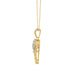 LADIES PENDANT WITH CHAIN 0.16CT ROUND DIAMOND 10K YELLOW GOLD