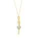 LADIES PENDANT WITH CHAIN 0.10CT ROUND DIAMOND 10K YELLOW GOLD