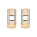 LADIES HOOPS EARRINGS 0.13CT ROUND DIAMOND 10K YELLOW GOLD