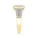 LADIES RING 1.00CT ROUND/BAGUETTE DIAMOND 10K YELLOW GOLD