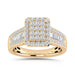 LADIES RING 1.00CT ROUND/BAGUETTE DIAMOND 10K YELLOW GOLD