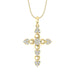 LADIES PENDANT WITH CHAIN 0.25CT ROUND DIAMOND 10K YELLOW GOLD