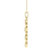 LADIES PENDANT WITH CHAIN 0.25CT ROUND DIAMOND 10K YELLOW GOLD