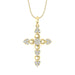 LADIES PENDANT WITH CHAIN 0.25CT ROUND DIAMOND 10K YELLOW GOLD
