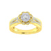 LADIES RING 0.50CT ROUND DIAMOND 10K YELLOW GOLD